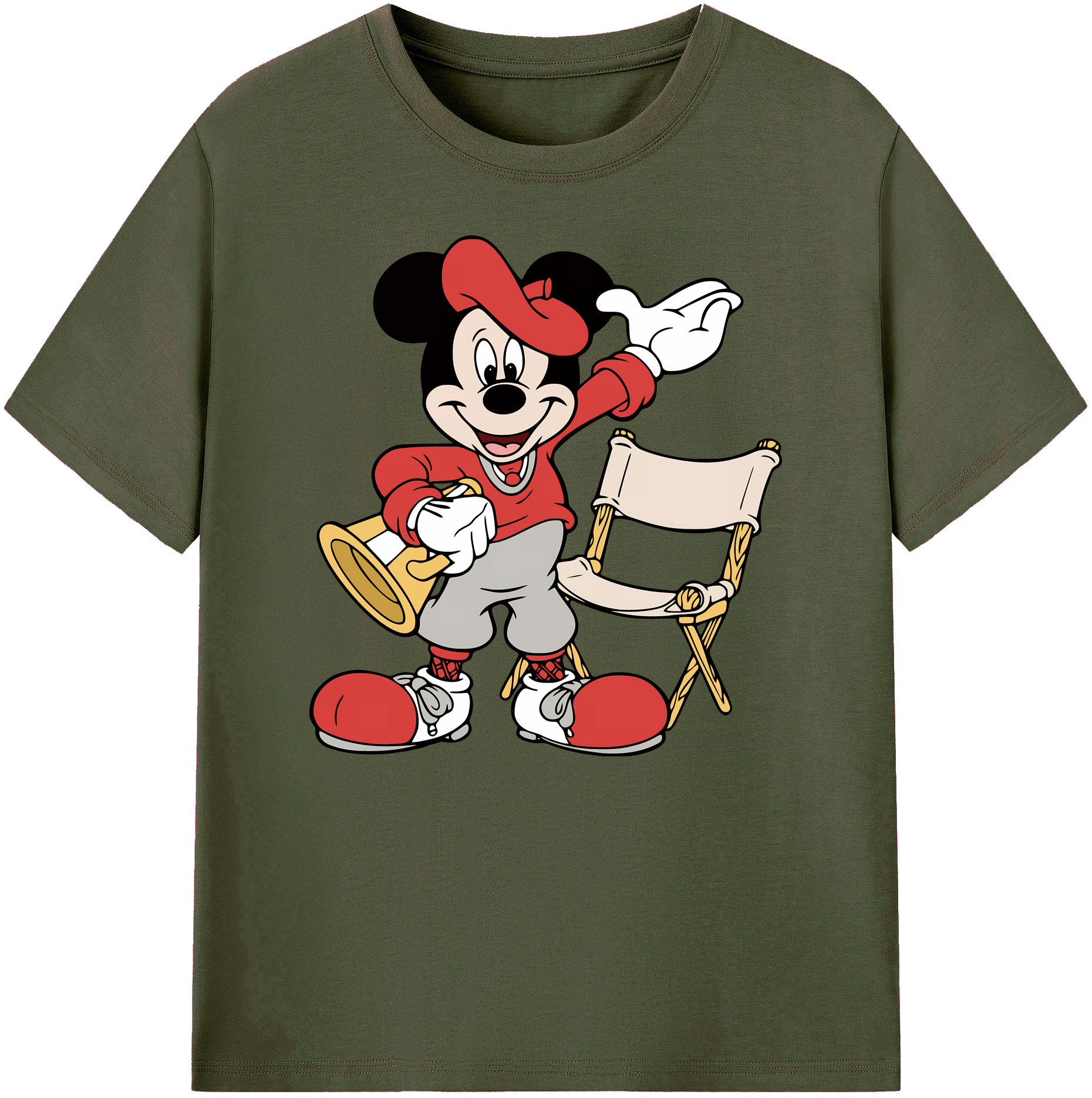 ミッキーマウス Mickey Mouse 綿100％ メンズ半袖Tシャツ｜肌触りやわらか＆通気性